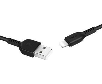 HOCO X20 Дата-кабель USB - Lightning 1М 2.0A круглый черный