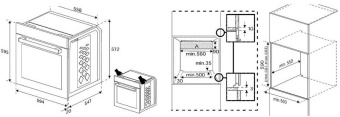 Встраиваемый электрический духовой шкаф Indesit IFE 3644 BL черный/серебристый