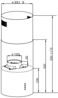 Вытяжка MAUNFELD LEE ISLA 39 белый