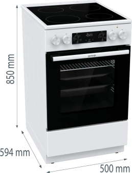 Плита электрическая Gorenje GEC5C42WG белый (без крышки)
