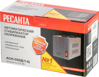Стабилизатор напряжения Ресанта АСН-500Д/1-Ц однофазный серый (63/6/37)