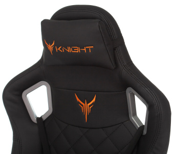 Кресло игровое Knight TITAN черный ромбик эко.кожа с подголов. крестовина металл