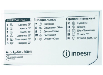 Стиральная машина Indesit EWSB 5085 CIS белый