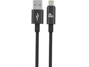AKSBERRY (6900295510014) X163 Nylon silk USB-A ? Lightning, черный