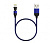 MAXVI MC-19L синий, USB-A - Lightning, 2.4A, LED