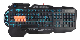 Клавиатура A4Tech Bloody B318 черный USB Multimedia for gamer LED (подставка для запястий)