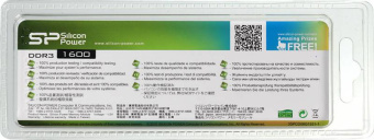 Память DDR3 8Gb 1600MHz Silicon Power SP008GBLTU160N02 RTL PC3-12800 CL11 DIMM 240-pin 1.5В