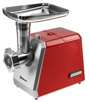 Мясорубка Sakura SA-6424R 2000Вт красный/серебристый
