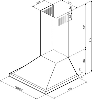 Вытяжка Krona Bella 600 inox SL