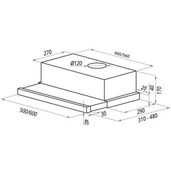 Вытяжка Maunfeld VS Light 50 белый