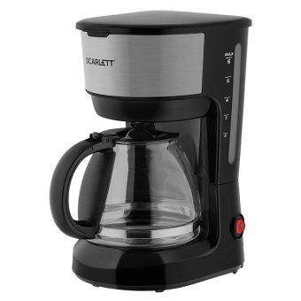 Кофеварка капельная Scarlett SC-CM33012 600Вт черный/серебристый