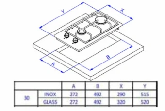Газовая варочная поверхность Weissgauff HGG 320 BGL черный