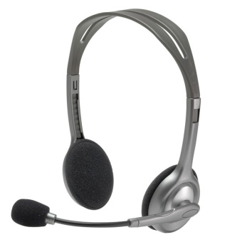 Гарнитура Logitech H110 серебристый (981-000271)