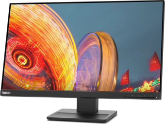 Монитор Lenovo 23.8" ThinkVision E24q-20 черный IPS 4ms 16:9 HDMI M/M матовая HAS Pivot 300cd 178гр/178гр 2560x1440 DisplayPort Ultra HD 2K (1440p) 5.05кг