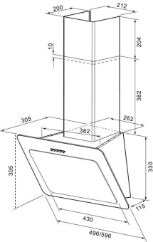 Вытяжка Krona Liva 600 PB Black