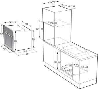Духовой шкаф Gorenje BO6735E05B черный