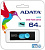 Флеш накопитель 64GB A-DATA UV220, USB 2.0, черный/голубой