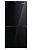 CENTEK CT-1756 BLACK GLASS TOTAL NF  65,5х83,3х177,5см, Стекло, 4 дв