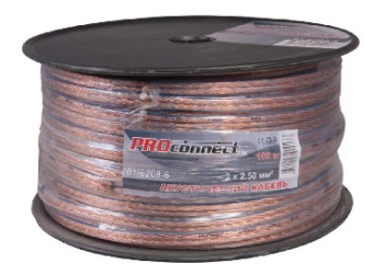 PROCONNECT (01-6208-6) 2х2.50 мм,прозрачный BLUELINE, 100м