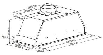 Вытяжка MAUNFELD CROSBY LIGHT 70 Нержавейка