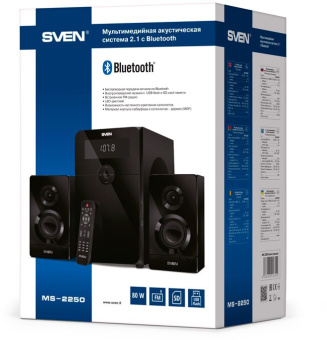 Колонки Sven MS-2250 2.1 черный 80Вт