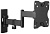 Кронштейн для телевизора Ultramounts UM 861 черный 13"-27" макс.20кг настенный поворотно-выдвижной и наклонный