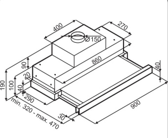 Вытяжка MAUNFELD GALAXY 90 белый