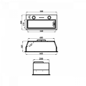 Вытяжка MAUNFELD THAMES 601PM нержавеющая сталь