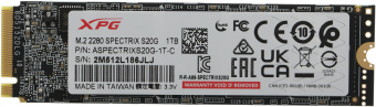 Накопитель SSD A-Data PCI-E 3.0 x4 1Tb ASPECTRIXS20G-1T-C Spectrix S20G M.2 2280