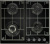 Газовая варочная панель DeLonghi GRETA 6GW NB черный
