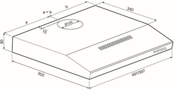 Вытяжка KRONA JESSICA SLIM 600 IX PUSH BUTTON
