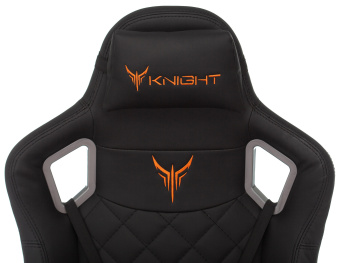 Кресло игровое Knight TITAN черный ромбик эко.кожа с подголов. крестовина металл