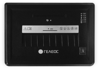 Шредер Heleos УМ26-4 белый/черный (секр.P-4) фрагменты 16лист. 26лтр. скрепки скобы пл.карты CD