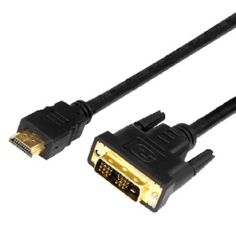 REXANT ШНУР HDMI - DVI-D С ФИЛЬТРАМИ, ДЛИНА 2 МЕТРА (GOLD) (PE ПАКЕТ) 17-6304