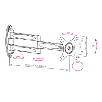 Кронштейн KROMAX TECHNO-11W WHITE