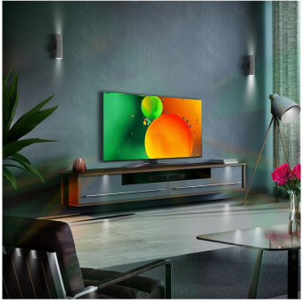 Телевизор LED LG 43" 43NANO766QA.ARUB NanoCell синяя сажа Ultra HD 60Hz DVB-T DVB-T2 DVB-C DVB-S DVB-S2 USB WiFi Smart TV (RUS)