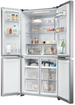 Холодильник Haier HTF-425DM7RU серебристый 