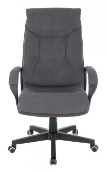 Кресло руководителя Бюрократ CH-824 Fabric серый Alfa 44 крестов. пластик