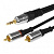 REXANT ШНУР СТЕРЕО 3,5 ММ - 2 RCA, ДЛИНА 5 МЕТРОВ (GOLD-МЕТАЛЛ) 17-4225