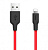 HOCO X21 "Silicone" USB-8 Pin 2A 1M красный/черный