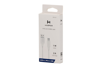 Кабель зарядки Harper BCH-321 Micro USB, White