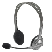 Гарнитура Logitech H110 серебристый (981-000271)