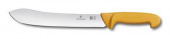 Нож кухонный Victorinox Swibo (5.8436.25) стальной разделочный для мяса лезв.250мм прямая заточка желтый