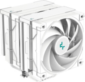 Кулер DEEPCOOL AK620 WH LGA20XX/1700/1200/115X/AM4 (8шт/кор, TDP 260W, PWM, DUAL Fan 120mm, 6 тепл. трубок, белый) RET