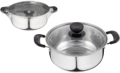 БЕЗ ТМ Кастрюля Promo, объем 1,25л. из нержавеющей стали с крышкой (104613)