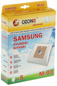 Пылесборник Ozone micron M-03 синт. 5шт. Samsung VP-77