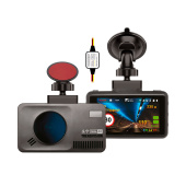 Видеорегистратор с радар-детектором TrendVision DriveCam Real 4K Signature LNA Max черный 140° 640х480 WiFi