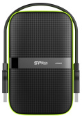 Внешний HDD 2Tb Silicon Power USB3.0 SP020TBPHDA60S3K A60 SP020TBPHDA60S3K Armor 2.5" черный/зеленый