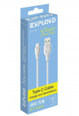 Кабель Exployd EX-K-734 USB - TYPE-C круглый белый 0.2М Power Bank Classic