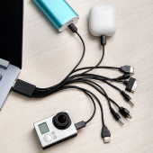 REXANT (18-1196) USB-кабель 10 в 1: 5P/5P/DC2.0/micro USB/DC4.5/DC3.5/Samsung G600/iPhone4/micro USB